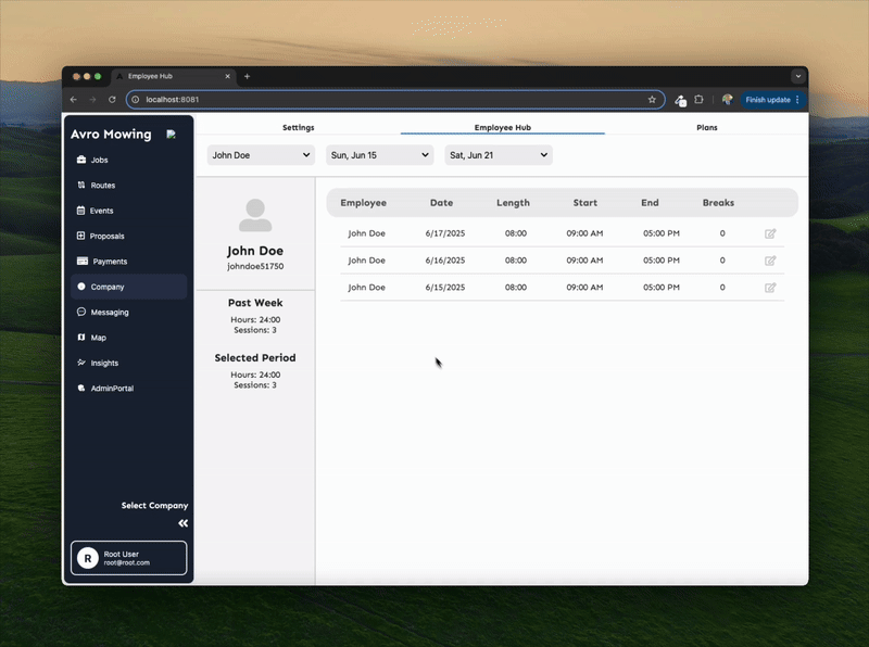 employee tracking preview